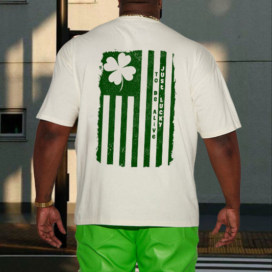 The Irish Luck Clover & Stripes T-shirt Big & Tall