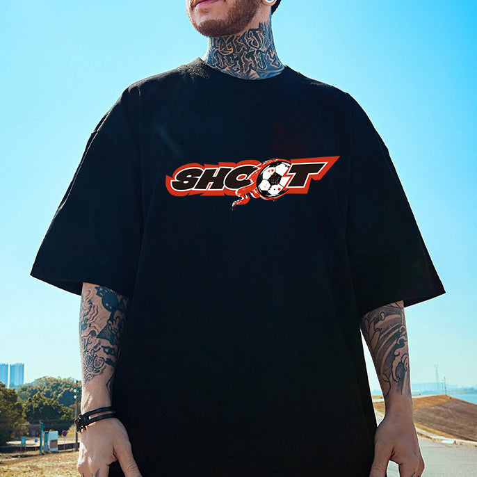 Football Shoot Print Design Men's T-shirt