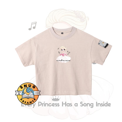 Snow White Princess QR Code Bedtime Story Tee for Kids