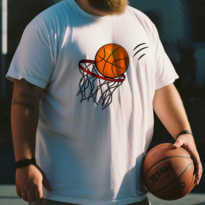 Hoop Dreams Scoring Basketball Print Big & Tall T-shirt