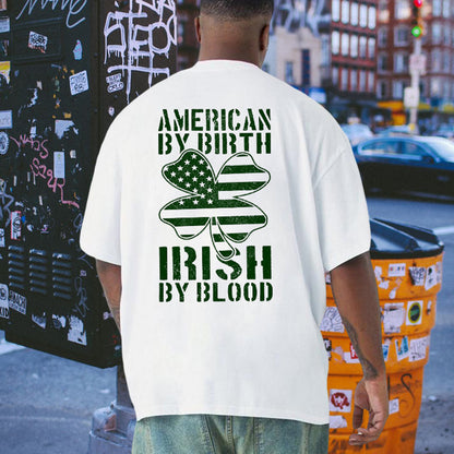 American Flag Clover Tee Cross-Cultural Pride T-shirt