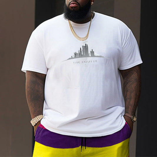 LA Graphic Print Casual Men's T-Shirt Big & Tall