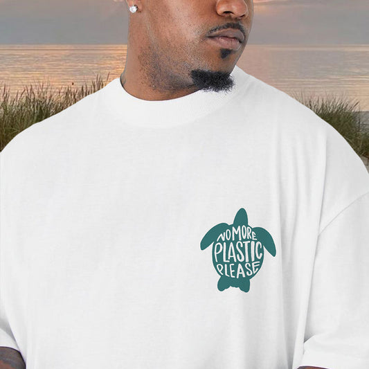 No More Plastic Men's Ocean Defender Big & Tall T-shirt