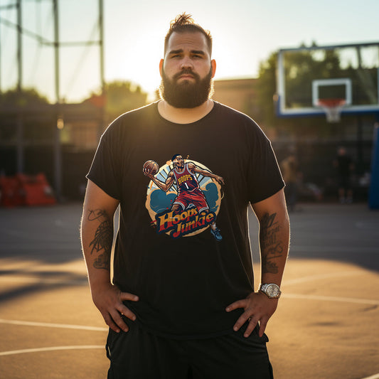 Hoops Junkie Basketball Player Men's Loose Fit T-Shirts Big & Tall