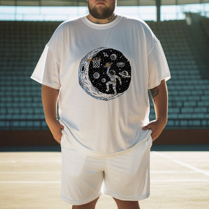 Galactic Basketball Space Astronaut Big & Tall Tee