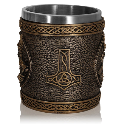 God of Thunder Thor's Mjolnir Stainless Steel Resin Mug