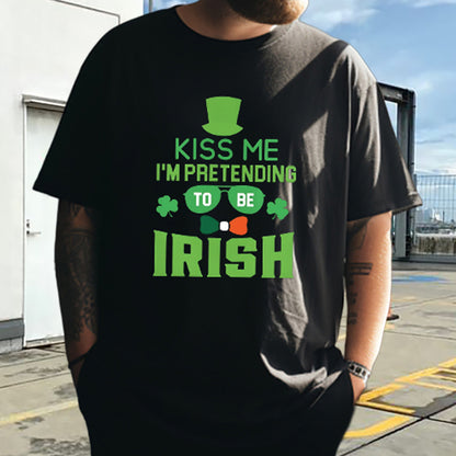 Kissable Shamrock Luck of the Irish Kiss Tee