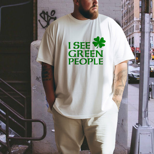 Shamrock Seer Seeing Green Irish Joke Shirt Big & Tall