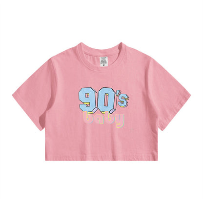 90'S Baby Ladies Cute Crop Tee