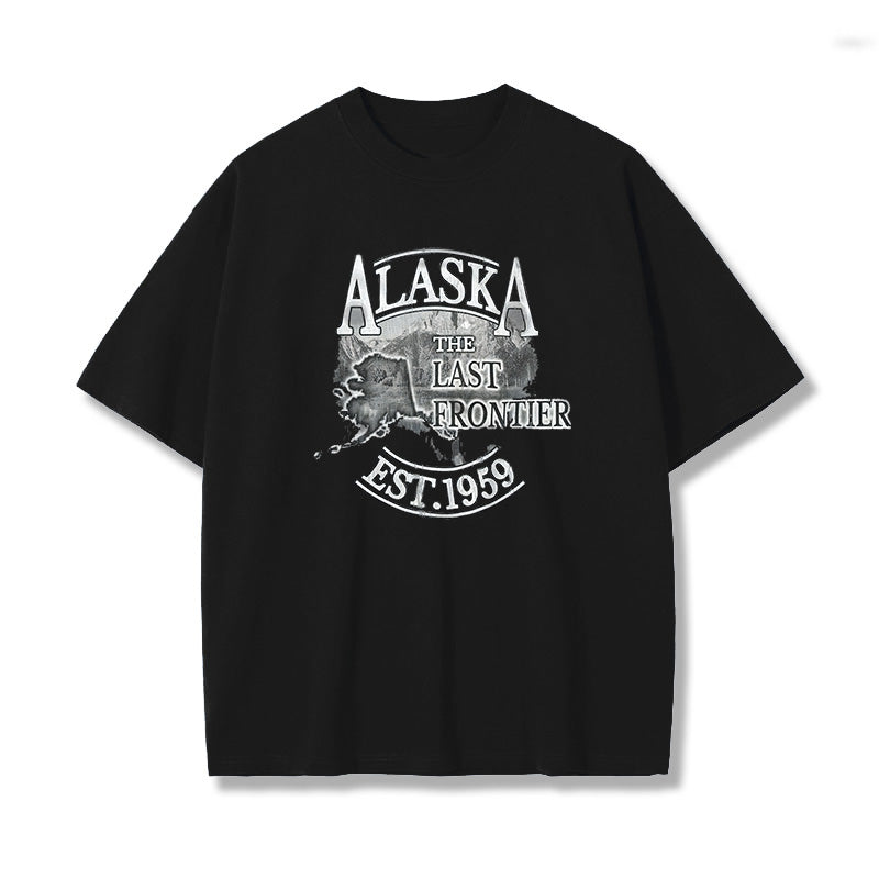 Alaska Alphabet Graphic Print Men's T-Shirt Big & Tall