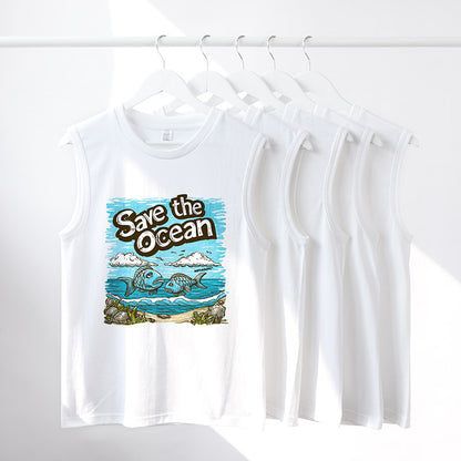 Fish Print Ocean Lover Men's Tank Top