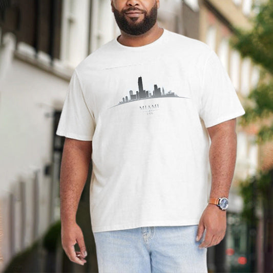 Miami Graphic Print Casual Men's T-Shirt Big & Tall