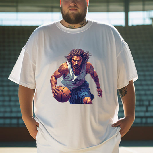 Basketball Warrior Slam Dunk Player Men's T-Shirt Big & Tall