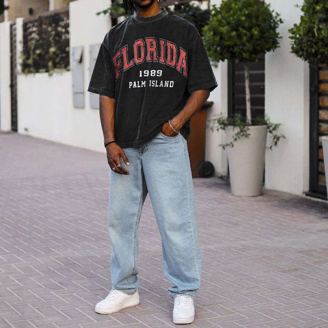 Florida 1989 Retro Vibes Men's T-Shirt Big & Tall