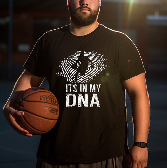 DNA Hoops Basketball Lovers Men's Cotton T-shirt Big & Tall