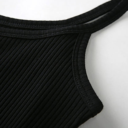 Women's Cotton Button-up Tank Top Summer Vest
