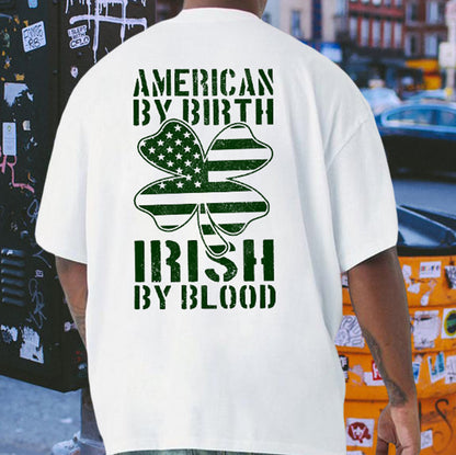 American Flag Clover Tee Cross-Cultural Pride T-shirt