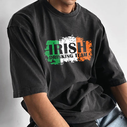 Ireland's Finest Drinkers Irish Drinking Team Flag Tee Big & Tall