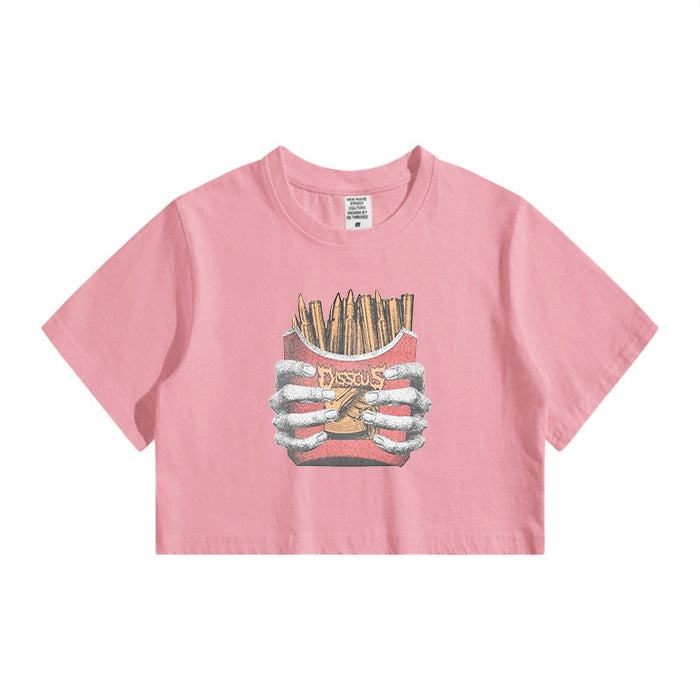 Creative Paintbrush Lady's Crop Tee