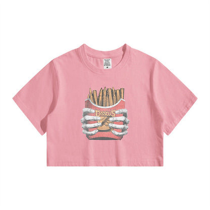 Creative Paintbrush Lady's Crop Tee
