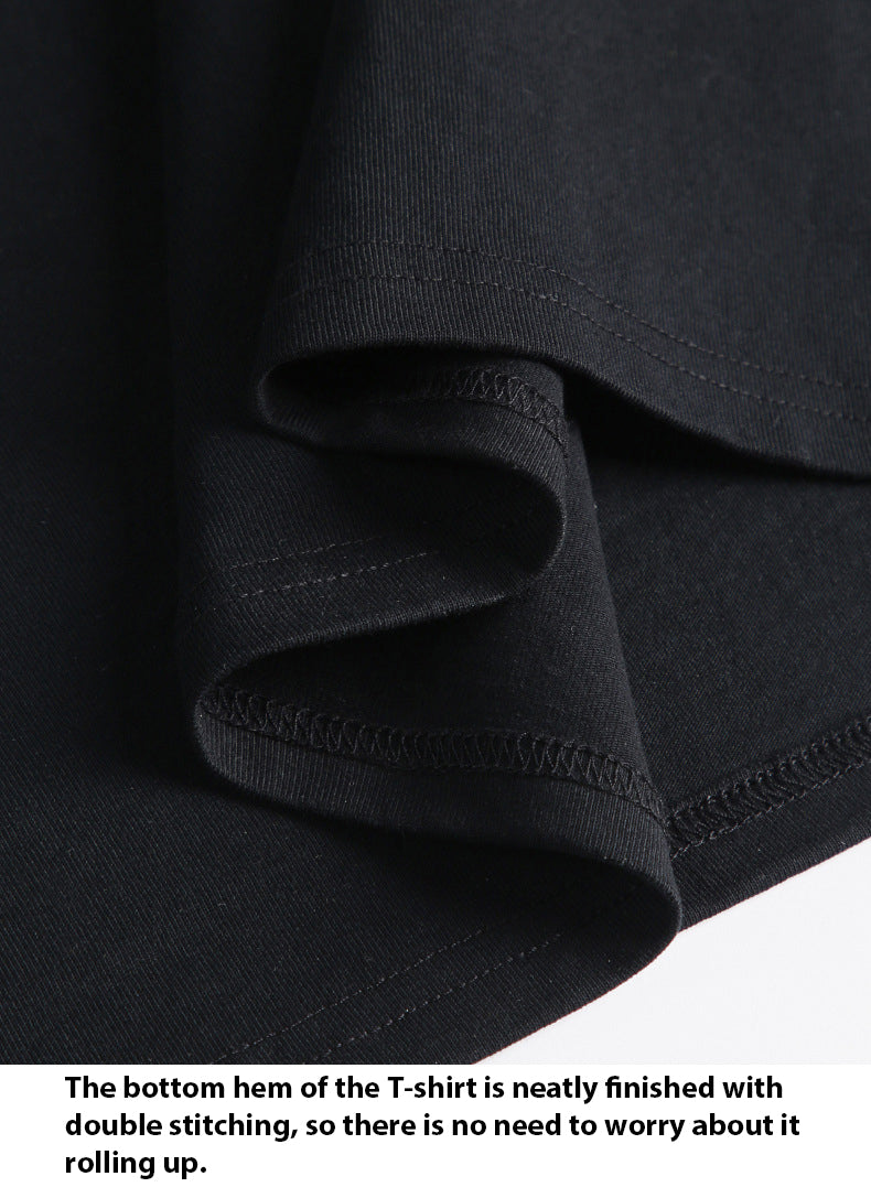 Men's Plain Oversized Cotton T-shirt - Black
