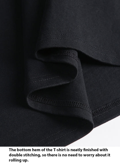 Men's Plain Oversized Cotton T-shirt - Black