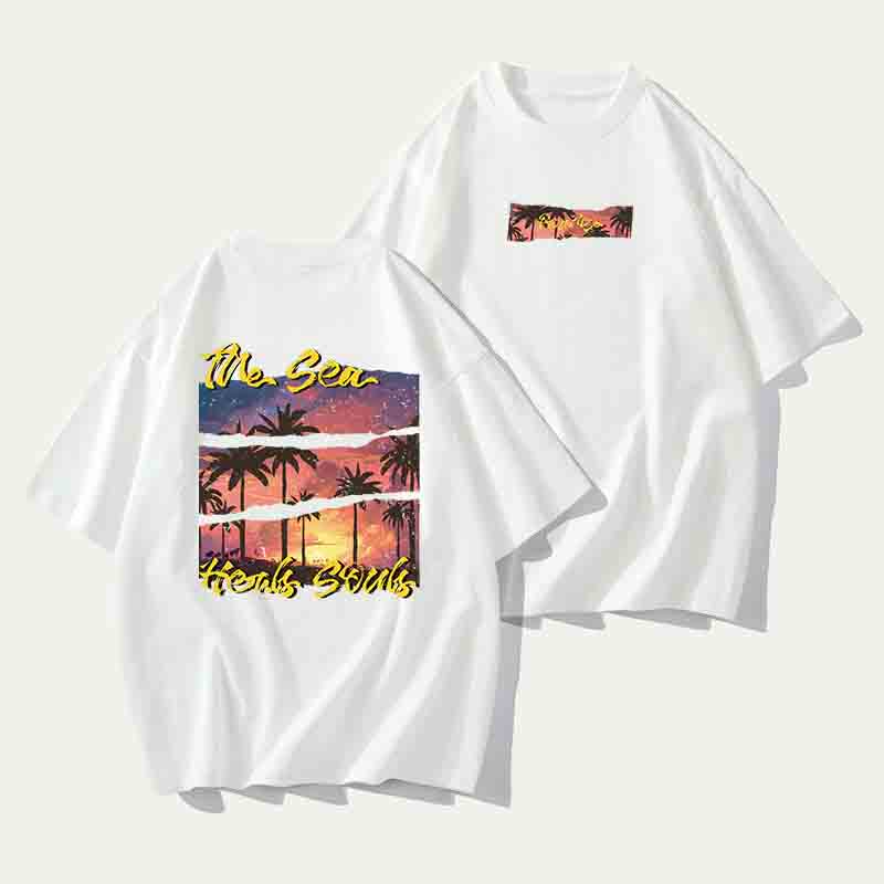 Beach Vibes Palm Printed Men's T-shirt