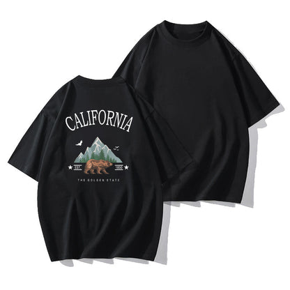 California Letters Graphic Print Men's T-Shirt Big & Tall