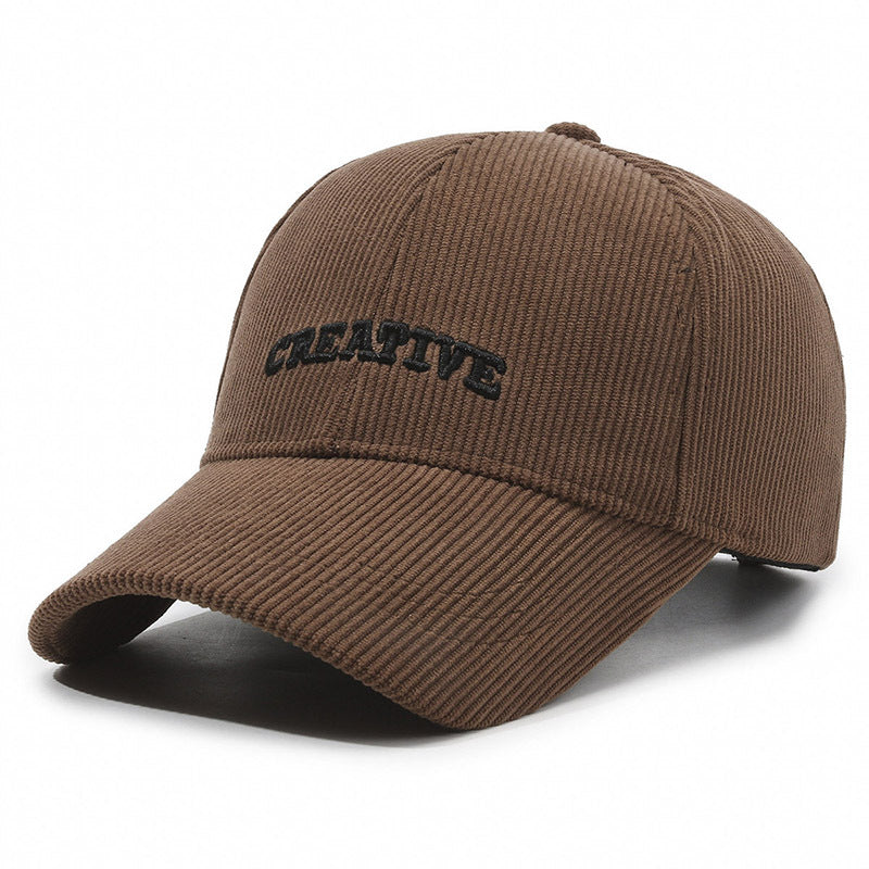 CREATIVE Embroidered Corduroy Cap Hat