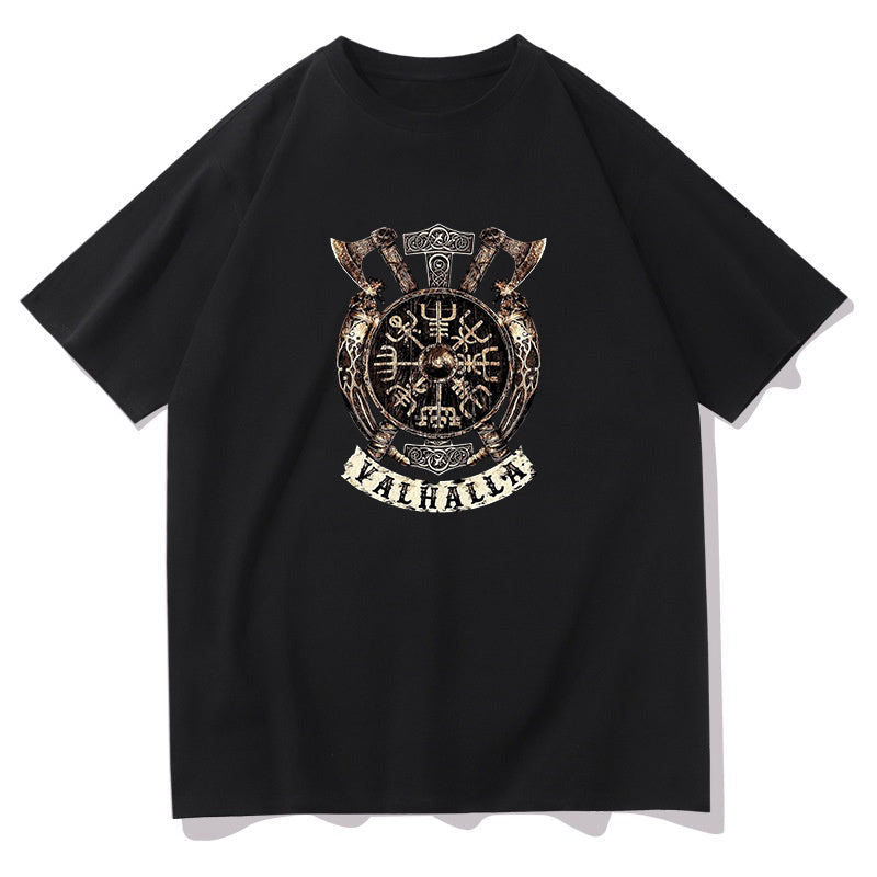 Norse Mythology Valhalla Warrior's Crest Tee Big & Tall