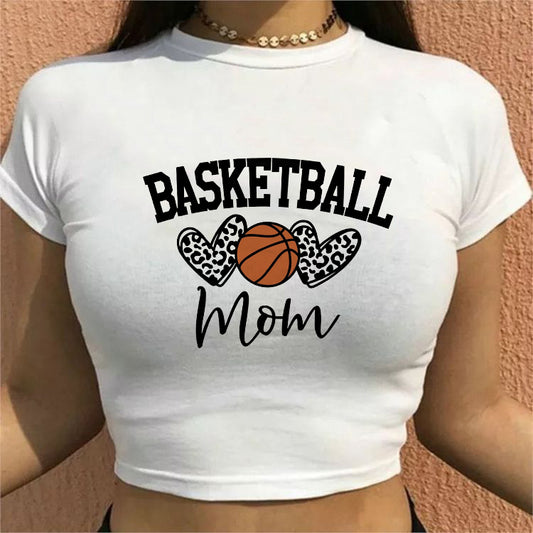 Basketball Mom Lady's Crop Tee