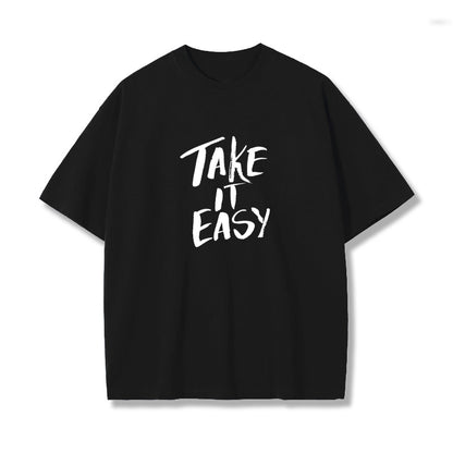 Take It Easy Men's Letter Print Casual T-shirt