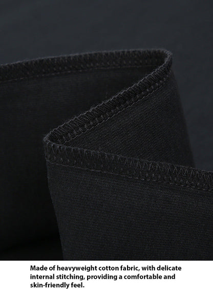 Men's Plain Oversized Cotton T-shirt - Black Big & Tall