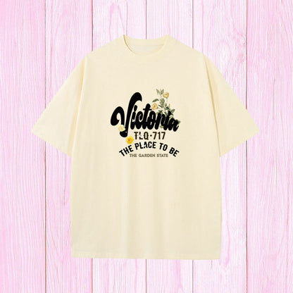 Victoria Floral Print Women's Cotton T-shirt
