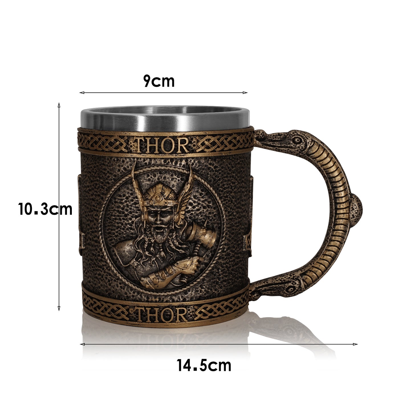 God of Thunder Thor's Mjolnir Stainless Steel Resin Mug