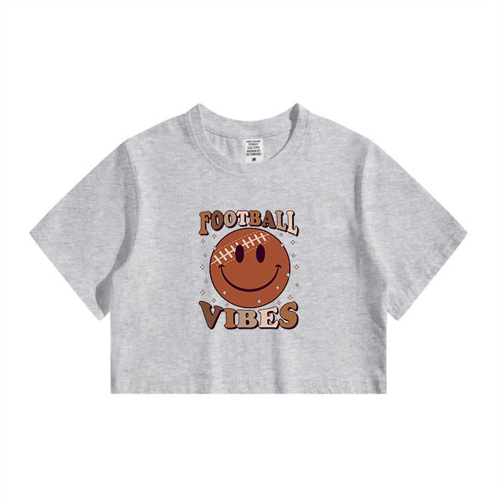 Football Vibes Ladies Crop Tee