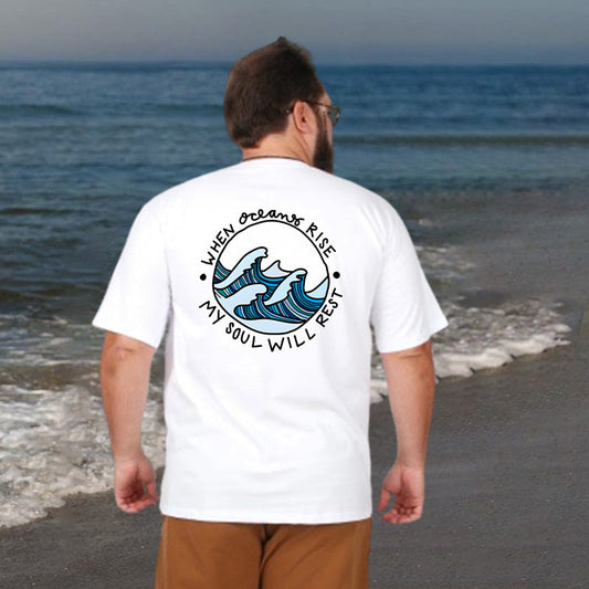 When Oceans Rise Men's Cotton T-shirt Big & Tall