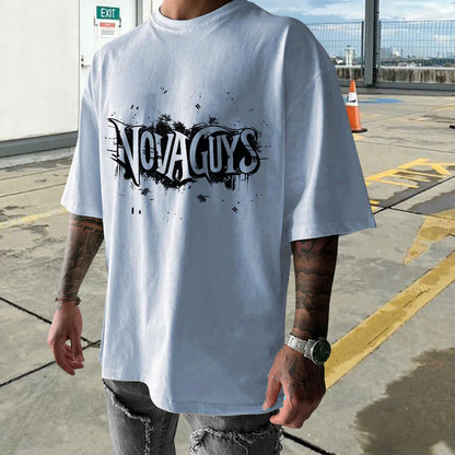 NOVAGUYS Men's Trendy Oversized Cotton T-shirt