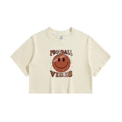 Football Vibes Ladies Crop Tee