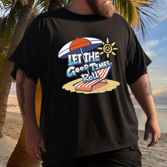 Men's Beach Vibes Print Cotton T-shirt Big & Tall