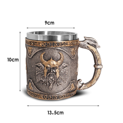 Odin and Raven Design Stainless Steel Mug