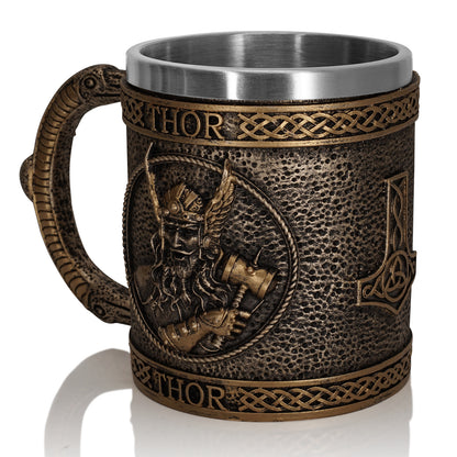 God of Thunder Thor's Mjolnir Stainless Steel Resin Mug