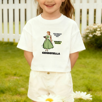 Cinderella Princess Sophie Book Lover Design with QR Code Story Tee