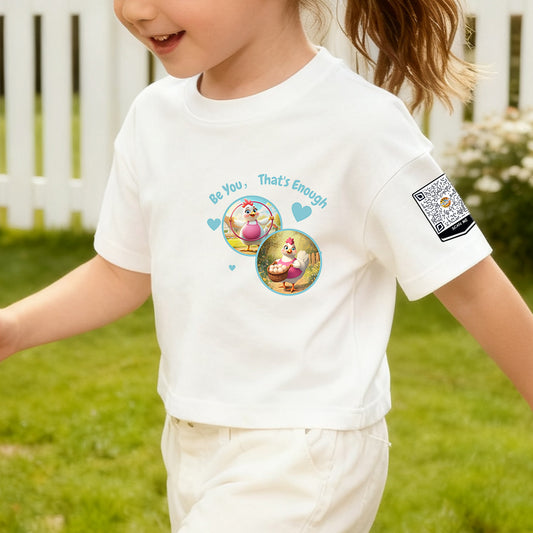 The Hen Print Kids' Storytime T-Shirt with QR Code