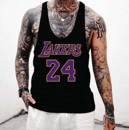 Lakers Men's Sports Casual Tank Top-A