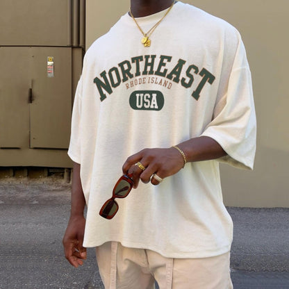 Northeast Phode Island Print Men's Loose Fit T-Shirt