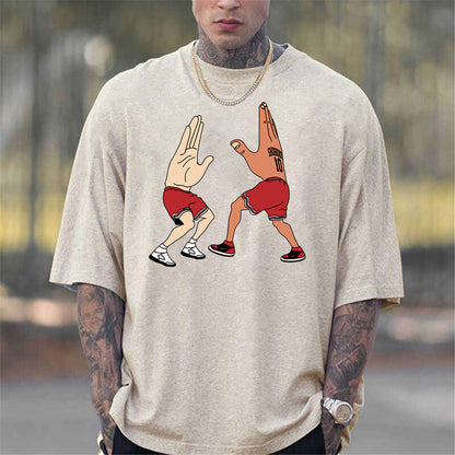 Basketball Funny Graphic Print Men's T-Shirt