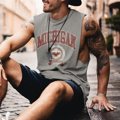 Casual Sleeveless Men's Tank Top-B