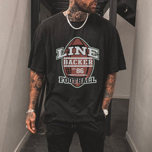 Football Linebacker Men's Short Sleeve T-Shirt