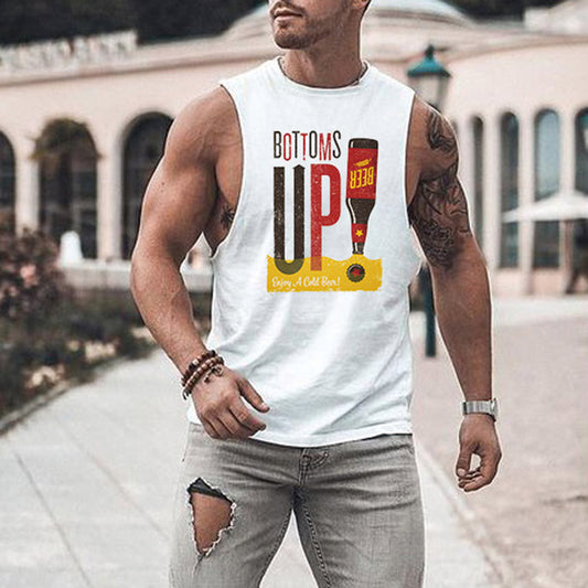 Enjoy a Cold Beer Graphic Print Men's Tank Top